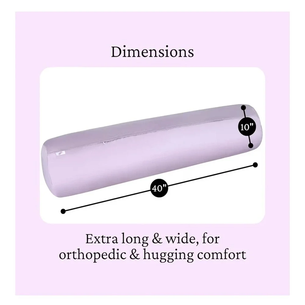 SleepStick‎ Fiber Core Body Pillow Lavender Dream Lyocell Case 39.5x16.5 New